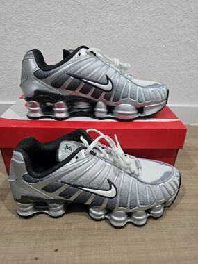 Nike Shox TL Running Sneakers - Silver/Black